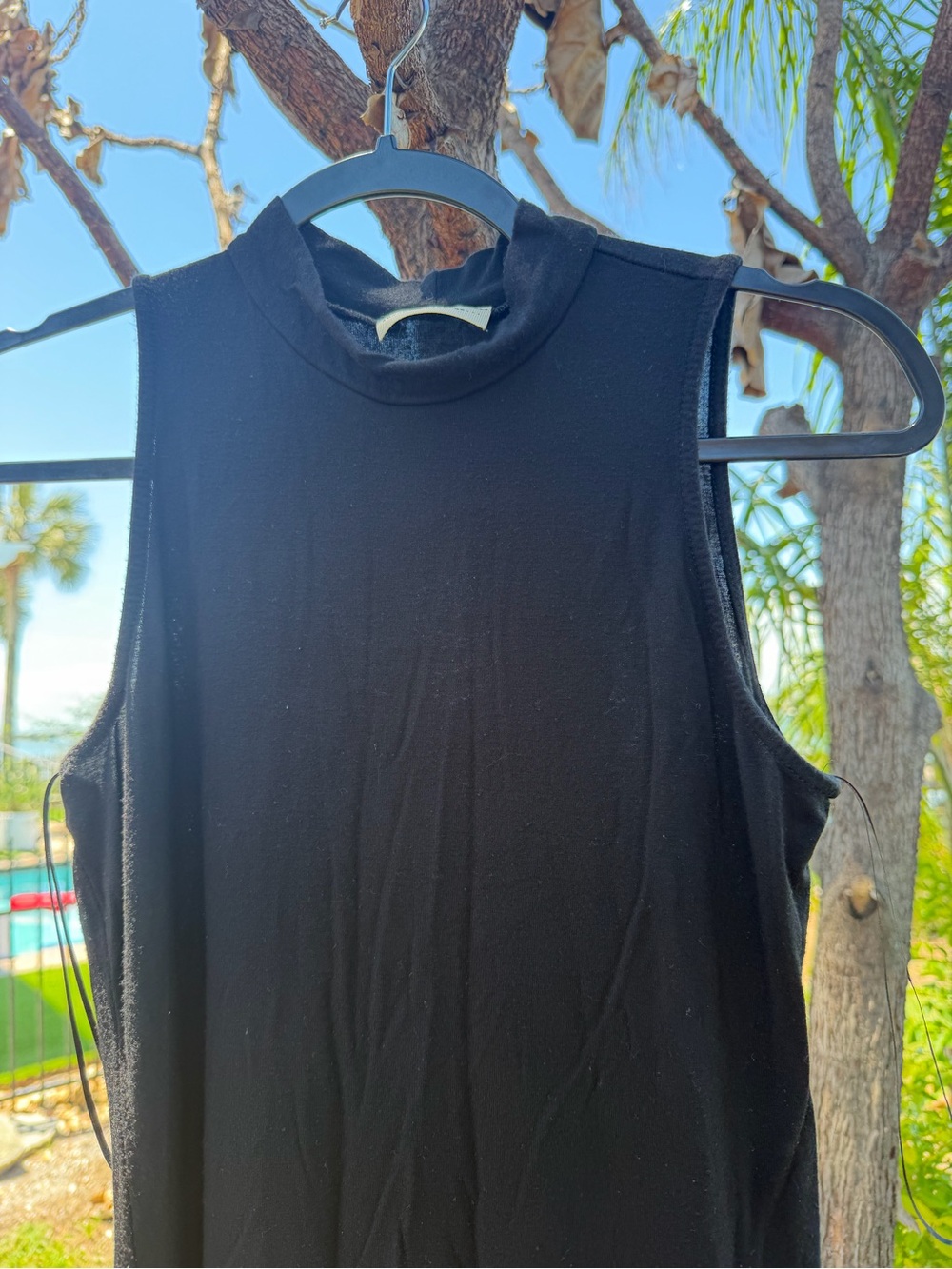 enough about me... Black Sleeveless Mock Neck Mini Dress - Picture 3 of 8